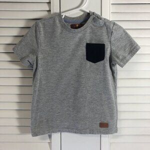 7 For All ManKind Size 4 Grey Pocket Tee